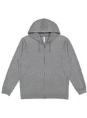 LAT Unisex Full Zip Fleece 6927 GRANITE HEATHER Pocket