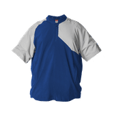 Alleson Youth Short Sleeve Batters Jacket 3JSS21Y ROYAL / GRAY Pocket