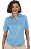 Blue Generation Ladies Bonded Collar Dress Polo BG6007 LIGHT BLUE Pocket