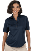 Blue Generation Ladies Bonded Collar Dress Polo BG6007 NAVY Pocket