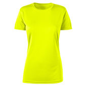 Zorrel Boston Ladies Short Sleeve Interlock T-Shirt Z6053 NEON YELLOW Front
