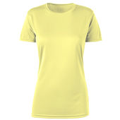 Zorrel Boston Ladies Short Sleeve Interlock T-Shirt Z6053 LIGHT YELLOW Front