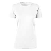 Zorrel Boston Ladies Short Sleeve Interlock T-Shirt Z6053 WHITE Front
