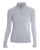 Anetik Women's Flight Tech Quarter-Zip Jacket ANE-WSFLTL0 ALLOY HEATHERED Pocket