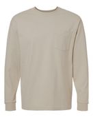 American Apparel Super Heavyweight Long Sleeve Pocket Tee AME-9410 BONE Pocket