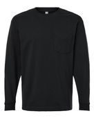 American Apparel Super Heavyweight Long Sleeve Pocket Tee AME-9410 BLACK Pocket