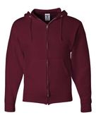 Jerzees Nublend Full-Zip Hooded Sweatshirt 993 MAROON Pocket