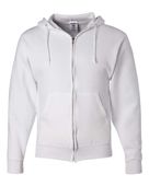 Jerzees Nublend Full-Zip Hooded Sweatshirt 993 WHITE Pocket