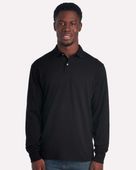 Jerzees Dri-Power Long Sleeve Polo JER-437LR BLACK Pocket