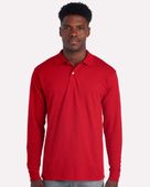 Jerzees Dri-Power Long Sleeve Polo JER-437LR TRUE RED Pocket
