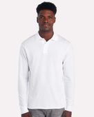 Jerzees Dri-Power Long Sleeve Polo JER-437LR WHITE Pocket
