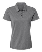 Adidas Women's Heathered Polo ADI-A583 BLACK MELANGE Pocket