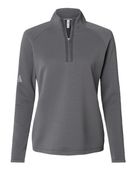 Adidas Women's Spacer Quarter-Zip Pullover Jacket ADI-A589 GREY FIVE Pocket