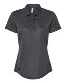 Adidas Women's Space Dyed Polo ADI-A592 BLACK MELANGE Pocket