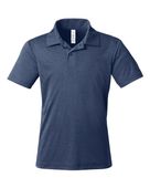 Team 365 Youth Zone Sonic Heather Performance Polo TT51HY SPORT DARK NAVY HEATHER Pocket