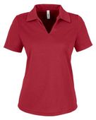 Core365 Women's Market Snag Protect Mesh Polo CE104W CLASSIC RED Pocket