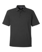 Devon & Jones Men's Crownlux Performance Geo Polo DG101 BLACK/ GRAPHITE Pocket