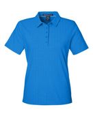 Devon & Jones Women's Crownlux Performance Geo Polo DG101W FRENCH BLUE/ CR BLUE Pocket