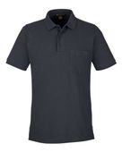 Harriton Men's Valiant Cotton Snag Protect Pocket Polo M205P DARK CHARCOAL Pocket