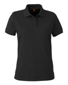 Harriton Women's Valiant Cotton Snag Protect Polo M205W BLACK Pocket