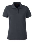 Harriton Women's Valiant Cotton Snag Protect Polo M205W DARK CHARCOAL Pocket