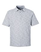 North End Men's Eclipse Jacquard Polo NE115 BLACK HEATHER Pocket