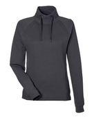 North End Women's Rhythm Waffle Pullover NE200W CARBON Pocket