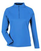 North End Women's Express Tech Performance Pique Quarter-Zip Pullover Jacket NE412W LIGHT NAUTICAL BLUE Pocket