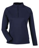 North End Women's Express Tech Performance Pique Quarter-Zip Pullover Jacket NE412W CLASSIC NAVY Pocket