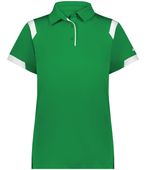Badger Ladies On The Rise Polo 335100 KELLY/WHITE (BA) Pocket
