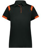 Badger Ladies On The Rise Polo 335100 BLACK/BT. ORANGE (BA) Pocket