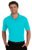 Blue Generation Mens Value Wicking Polo AQUA Pocket