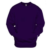 Badger Sport Adult Pocket Crew Sweatshirt w/Kangaroo Pocket PURPLE Front