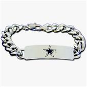 Silver Moon NFL Dallas Cowboys Steel ID Bracelet Silver Moon NFL Dallas Cowboys Steel ID Bracelet