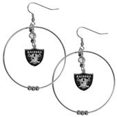 Silver Moon NFL Oakland Raiders Hoop Earrings Silver Moon NFL Oakland Raiders Hoop Earrings