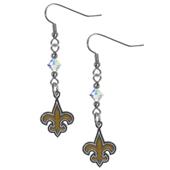 Silver Moon NFL Saints Long Dangle Earrings Silver Moon NFL Saints Long Dangle Earrings