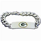 Silver Moon NFL Packers Steel ID Bracelet Silver Moon NFL Packers Steel ID Bracelet