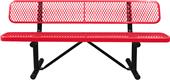 Highland Expanded Metal Diamond Bench W/Back Highland Expanded Metal Diamond Bench W/Back