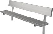 Highland Aluminum Players In-Ground Bench W/Back Highland Aluminum Players In-Ground Bench W/Back