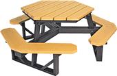 Highland Hexagonal Recycled Plastic Picnic Table Highland Hexagonal Recycled Plastic Picnic Table