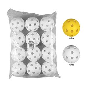 Markwort 12" Perforated Plastic Softballs-Pk of 12