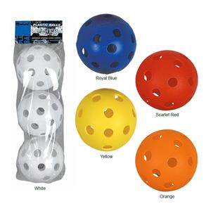 Markwort 12" Perforated Plastic Softballs-Pkg of 3