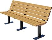 Highland Contour Recycle Plastic Bench Steel Frame Highland Contour Recycle Plastic Bench Steel Frame