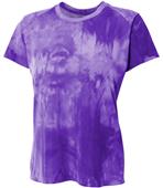 A4 Women's Polyester Cloud Dye Tech Tee Shirt A4 Women's Polyester Cloud Dye Tech Tee Shirt