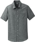 District Made Mens Short Sleeve Washed Woven Shirt