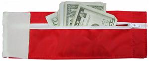 Velcro Zipper Wrist Money Wallet Tericloth Inside