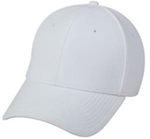 Umpire/Officials Poly Stretch Fit White Ball Caps