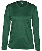 Badger Pro Heather Ladies' Long Sleeve Tee Shirt Badger Pro Heather Ladies' Long Sleeve Tee Shirt
