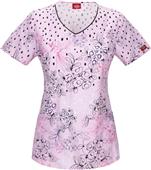 Dickies Walk Into The Bloom V-Neck Scrub Top