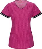 Dickies Dainty Diamonds V-Neck Scrub Top